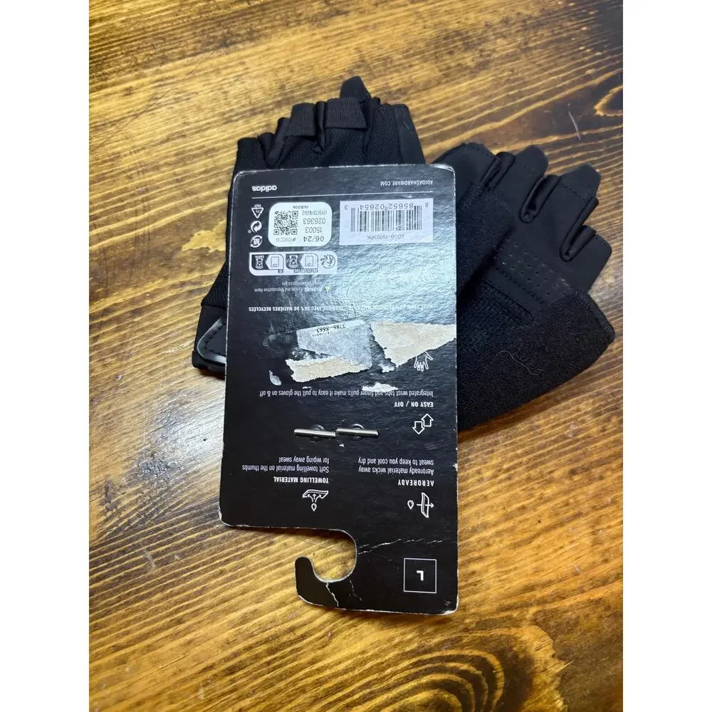 Adidas‎ Black And Pink Training Gloves Size Large